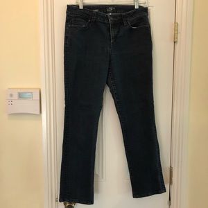 Loft curvy straight blue jeans